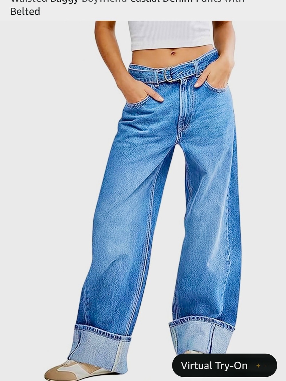 High-Rise Wide Leg Jeans in Light Blue